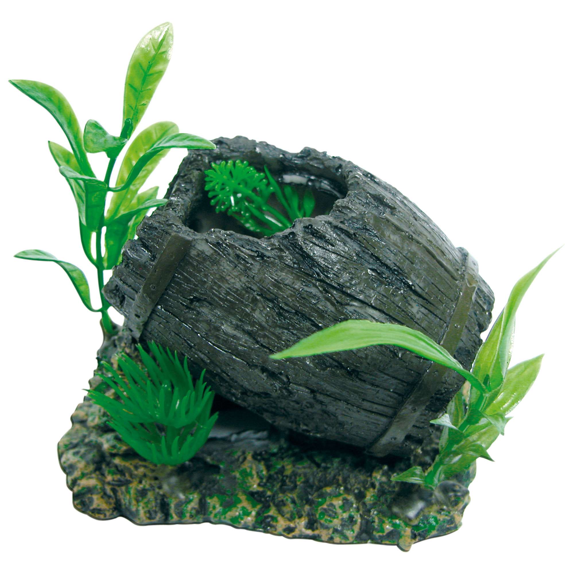 Ornamento de un barril con plantas — ICA S.A.