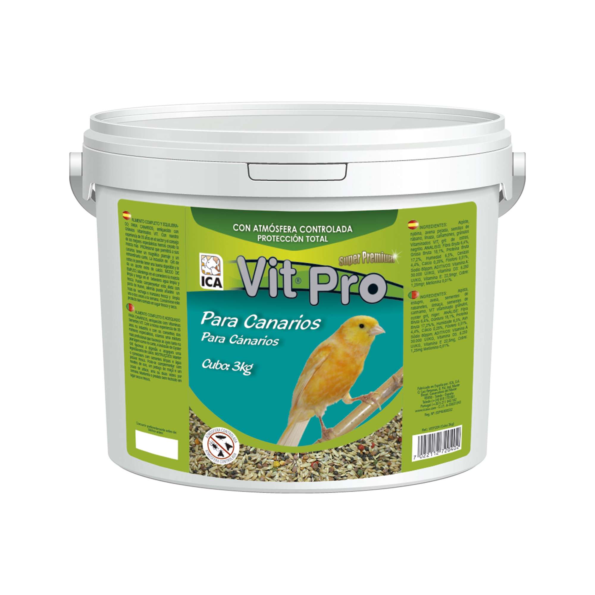 Alimento para Canarios VIT PRO en cubo (3 kg) — ICA S.A.