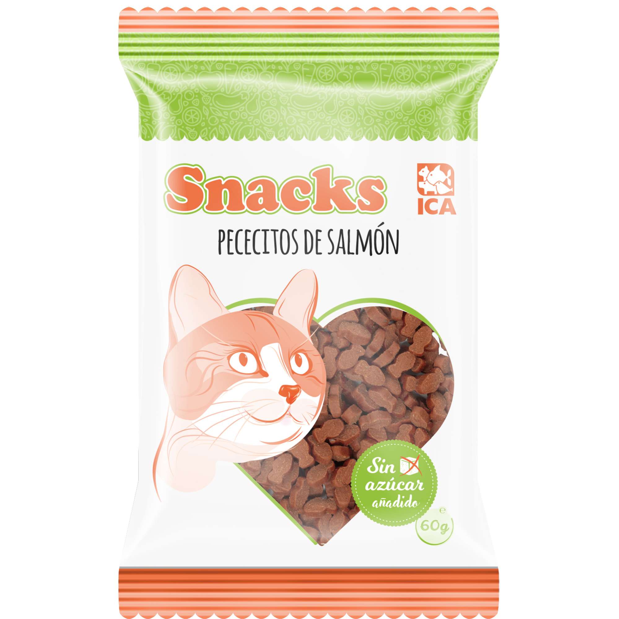 Snacks «pececitos» de salmón para gatos (60 g) — ICA S.A.