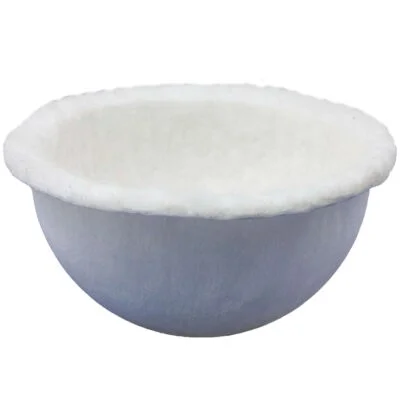 Nido de fieltro blanco para pájaros pequeños (9.5 cm)