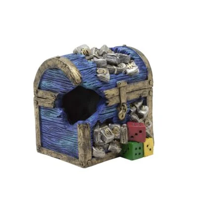 Ornamentos cofre de tesoro azul (9.5 cm)