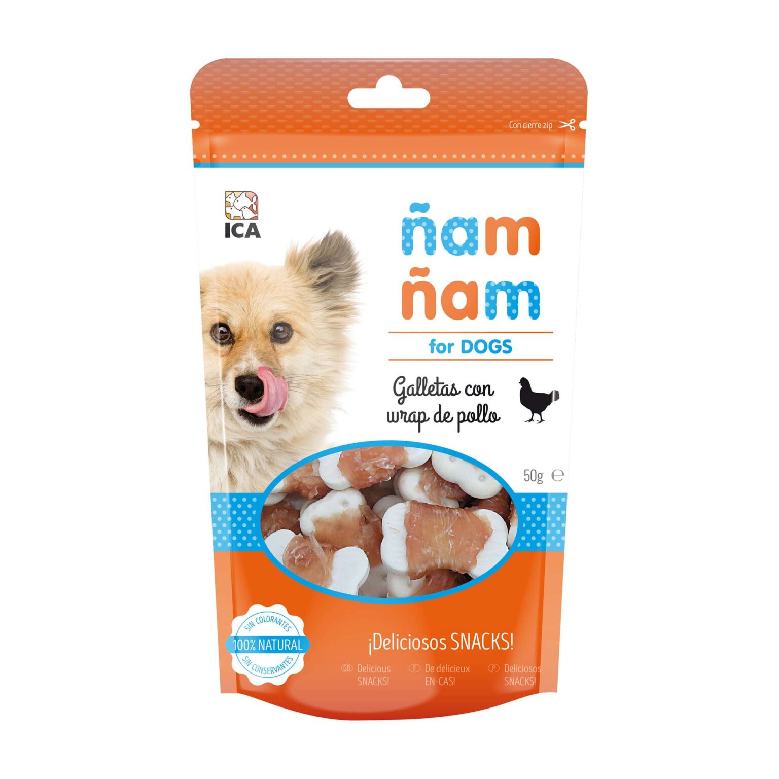 Snack Chicken CHEWS rollos de pollo nam nam (100 g) — ICA S.A.