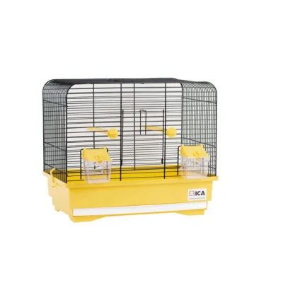 Jaulas BELGICA amarilla y negra para pájaros (34.5 cm)
