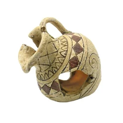 Ornamento vasija 1 asa beige de ICA (13.5 cm)