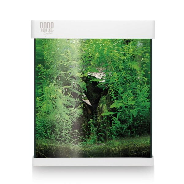 Acquario ICA KNA30 Nano Aqualed Crystal - 30 Litri Con Luce LED - Kit Completo, Colore Bianco