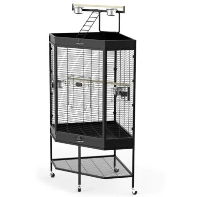 Jaula DELTA1 negro mate para pájaros (165 cm)