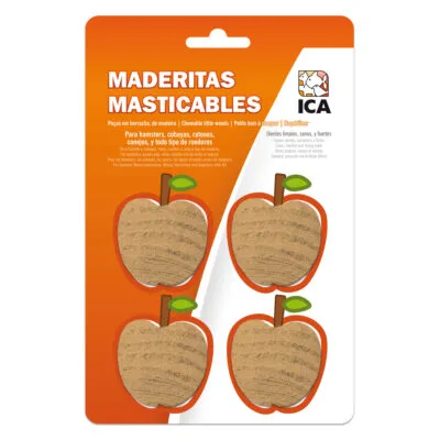 Masticables de madera manzana para roedores