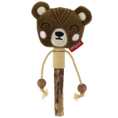 Juguete oso eco line - CATCH & SCRATCH con silvervine GiGwi (15 cm)