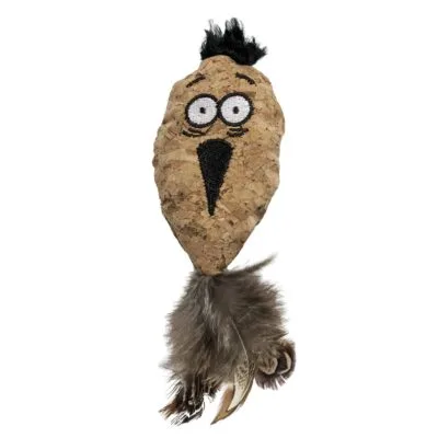 Juguete loro de corcho para gatos (15 cm)