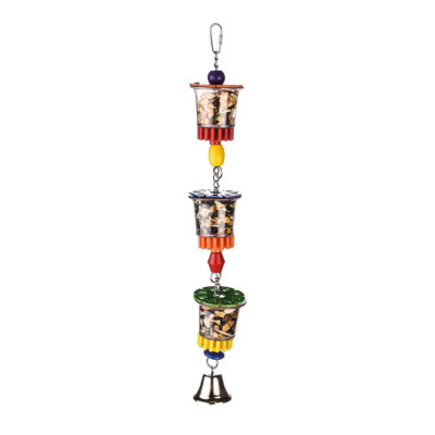 Juguete dispensador de 3 cubos para pájaros  (46 cm)