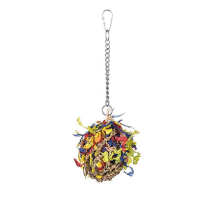 Juguete pelota piñata de colores para pájaros (8 cm)