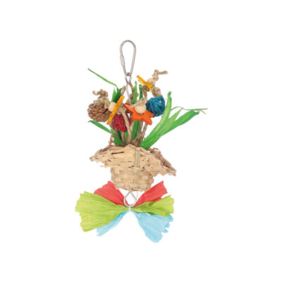 Juguete sombrero color para pájaros (14 cm)