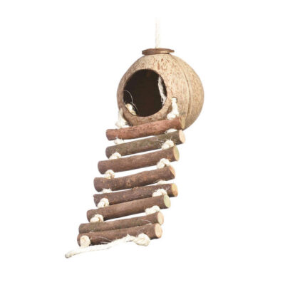 Juguete coco y escaleras para pájaros (38 cm)