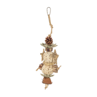 Juguete bolas y estrellas natural para pájaros (22 cm)