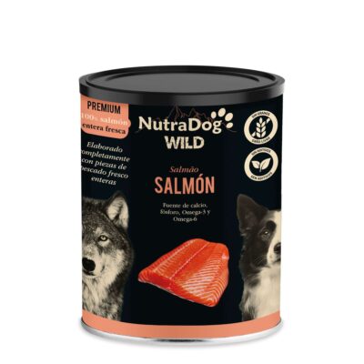 Lata de salmón para perros NutraDog WILD PREMIUM (400 g)