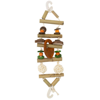Juguete escalera de bambú para pájaros (48 cm)