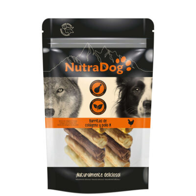 Barritas de colágeno y pollo M NutraDog