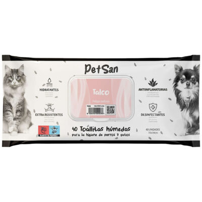 Toallitas con aroma a talco PetSan