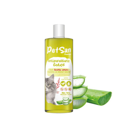 Champú antiparásitos con Aloe Vera para gatos PetSan