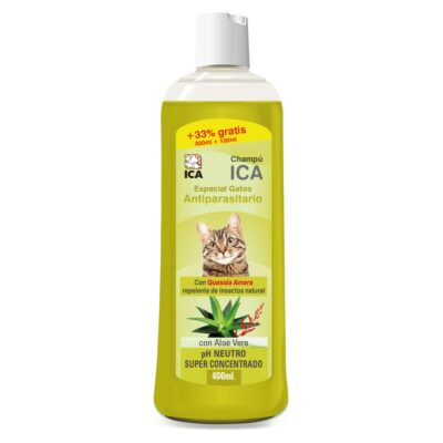 Champú antiparásitos con Aloe Vera para gatos