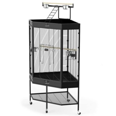 Jaula DELTA1 negra mate para pájaros (165 cm)