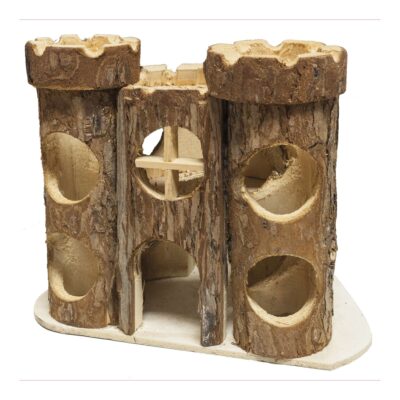 Accesorio de recreo Castillo natural rústica para roedores (17 cm)