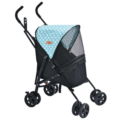 Carrito de paseo para mascotas celeste ALPHA DOG