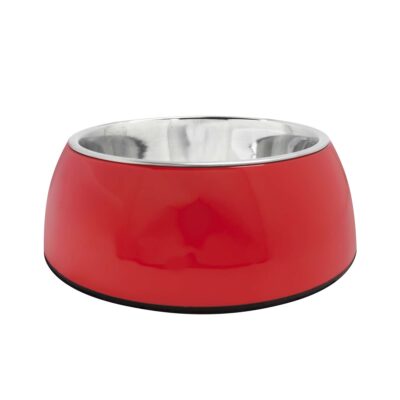 Comedero de acero inoxidable Home rojo