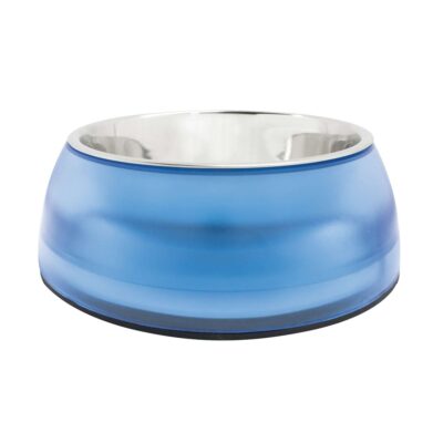 Comedero de acero inoxidable azul Sky