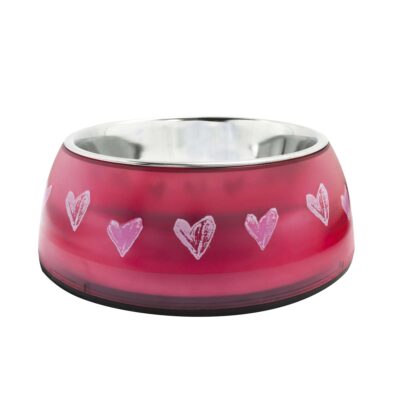 Comedero de acero inoxidable Copper rojo