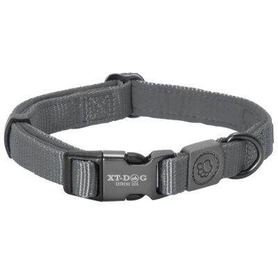 Collar nylon + neopreno gris XT-DOG