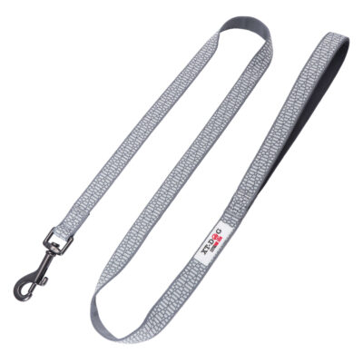 Correa Rayada acolchada XT-DOG negra y gris (120 cm)