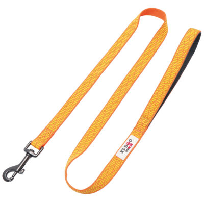 Correa Rayada acolchada XT-DOG naranja y amarilla (120 cm)
