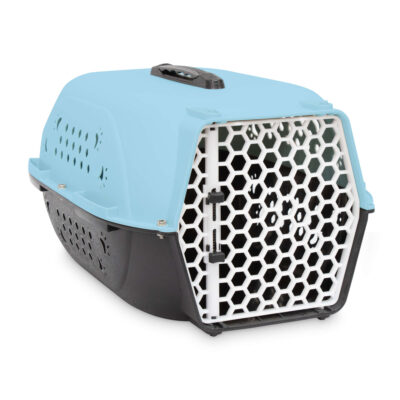 Transportín celeste Premier DOG (puerta plástica) (26 cm)