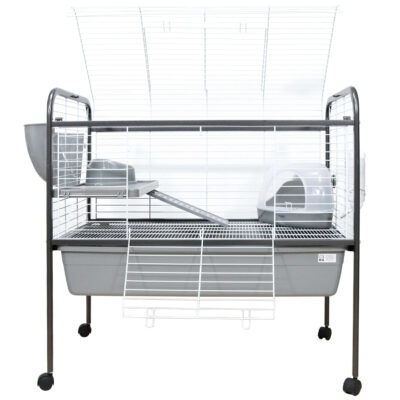 Jaula RABIT gris elevada con pie (88 cm)