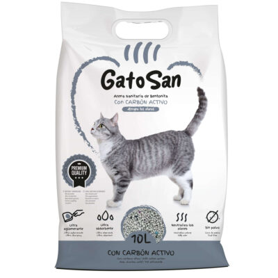 Arena sanitaria de bentonita GatoSan con carbón activado (10 l)