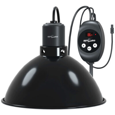 Portalámparas domo (haz ancho) con termostato PID REPTIZOO (21.5 cm)