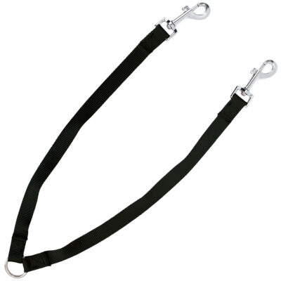 Correa de nylon doble negra XT-DOG (40 cm)