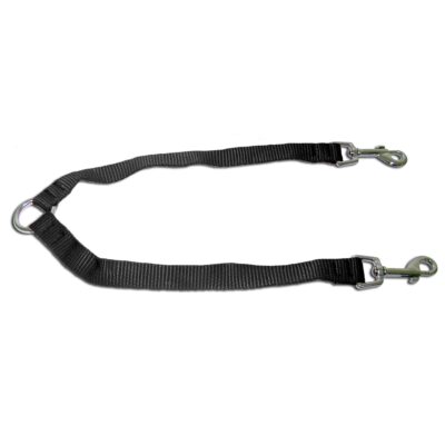 Correa doble de nylon negra (40 cm)
