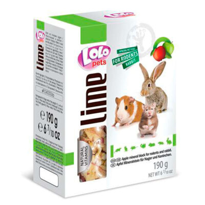 Bloque mineral con manzana para roedores LOLO (190 g)