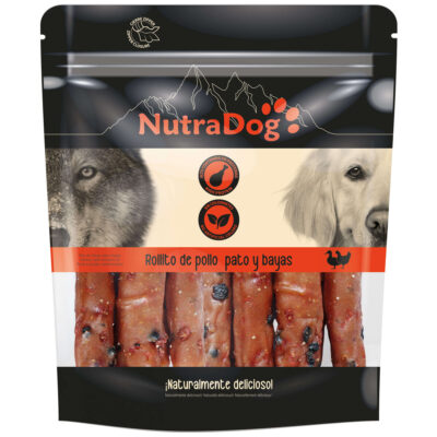 Rollitos de pollo, pato y bayas NutraDog