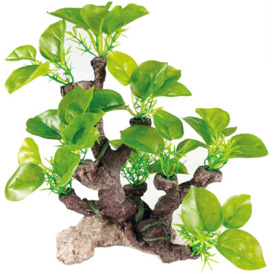 Tronco con Lagenandra (SEDA) (27 cm)