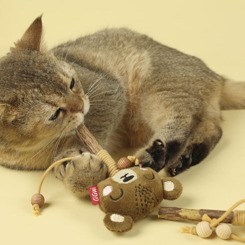 Juguetes GiGWI para gatos con HOJAS SILVERVINE línea ECO LINE